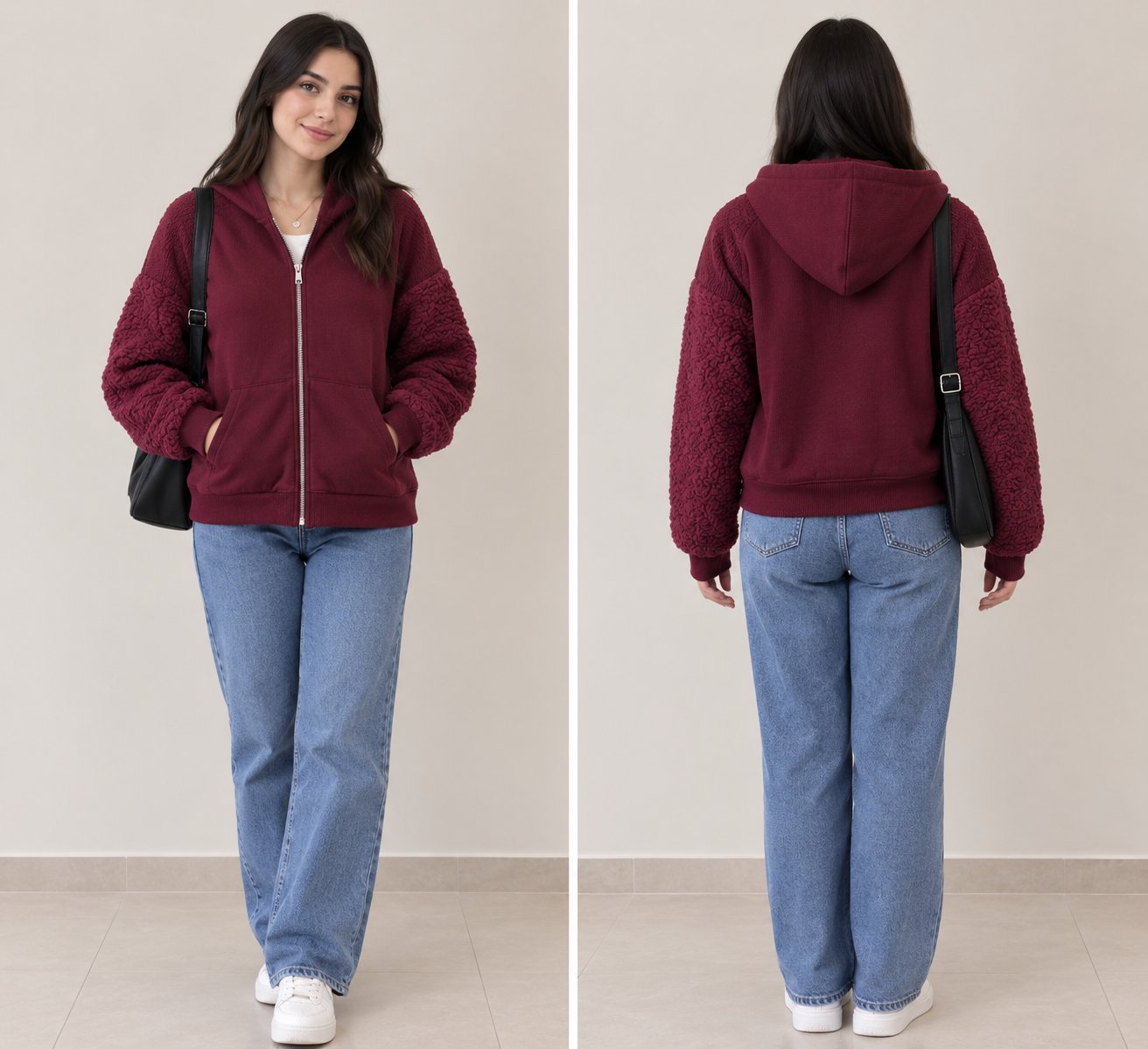 Veste bordeaux 
