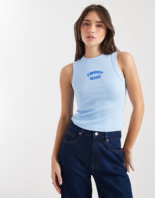 Tommy Jeans Bubble Logo Slim Tank Top