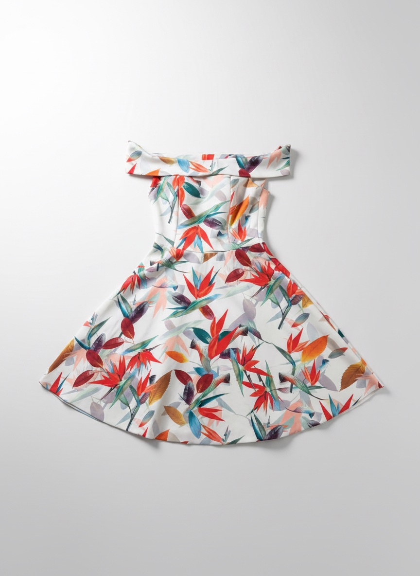 Robe courte florale
