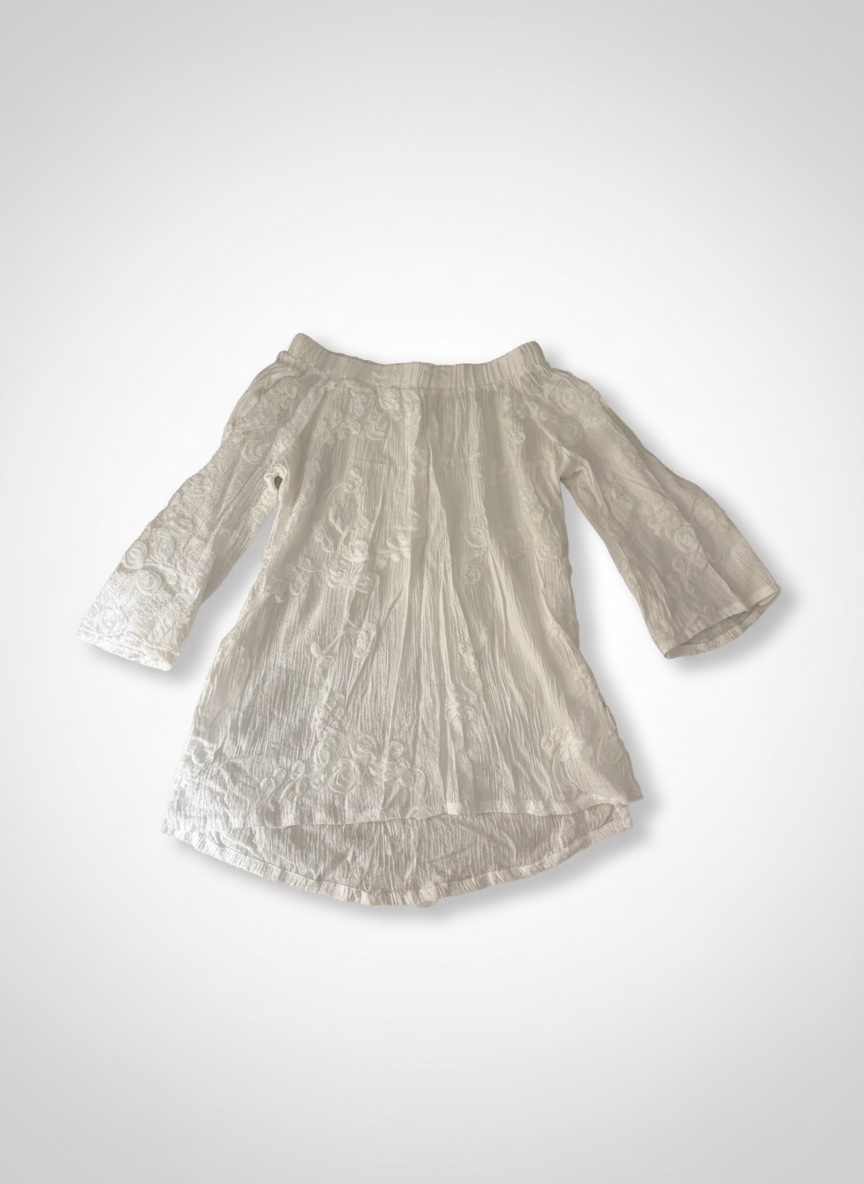 Pull blanc floral sasio 