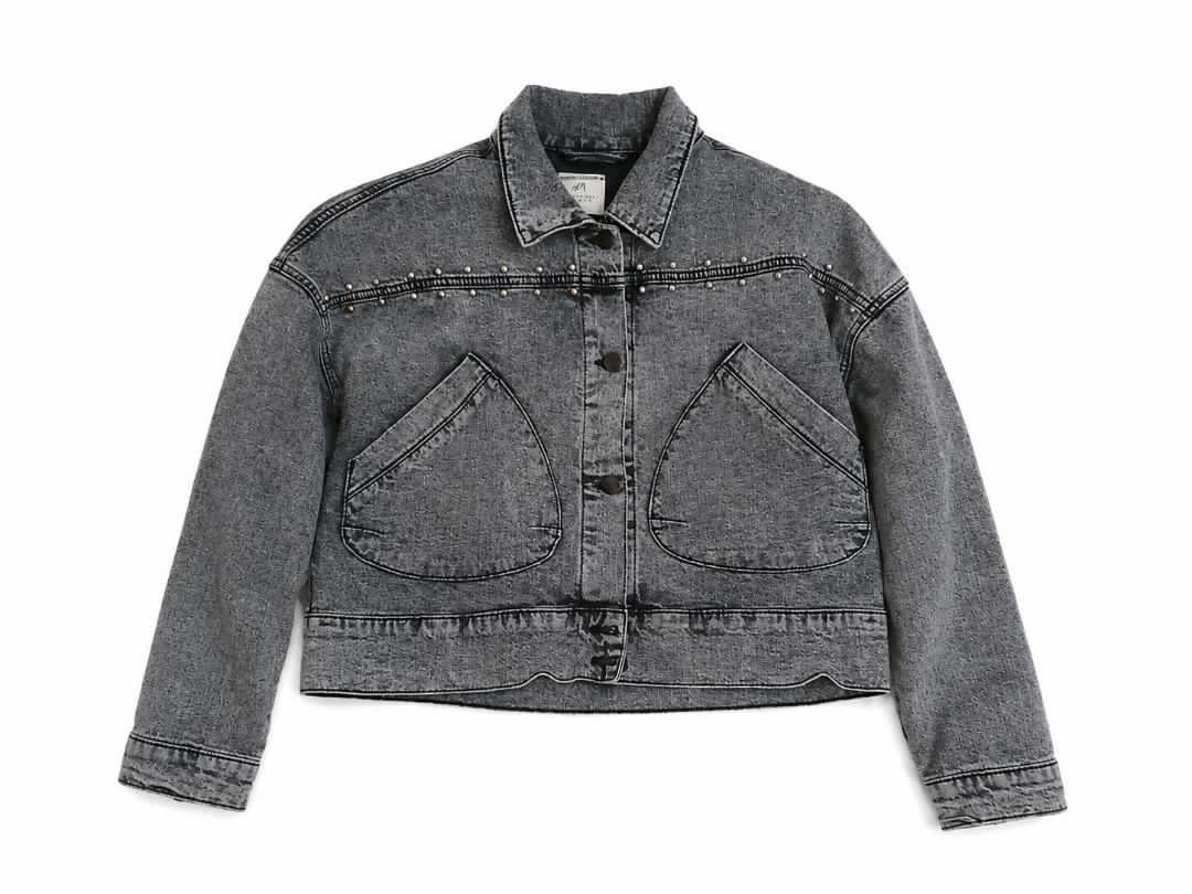 Veste en jean gris