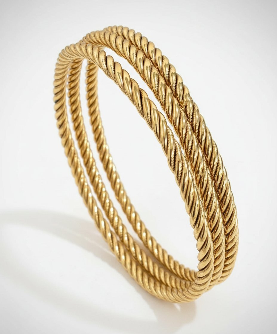 Trois bracelets vintage acier inoxydable