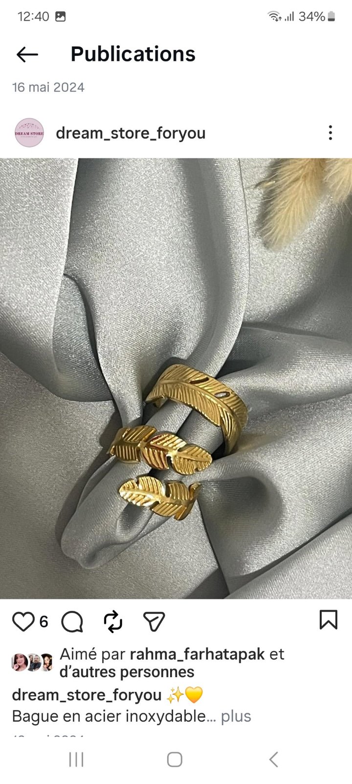 Bague en acier inoxydable