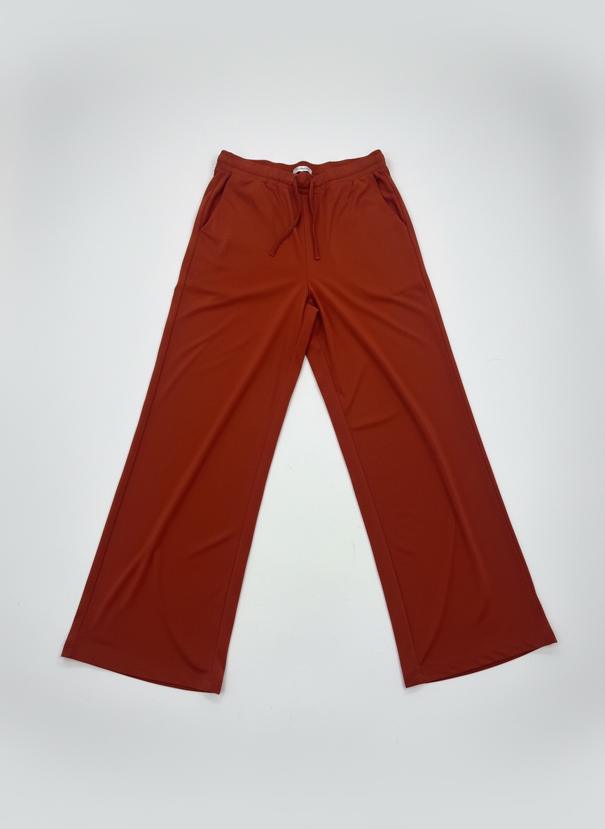Pantalon fluide couleur orange 