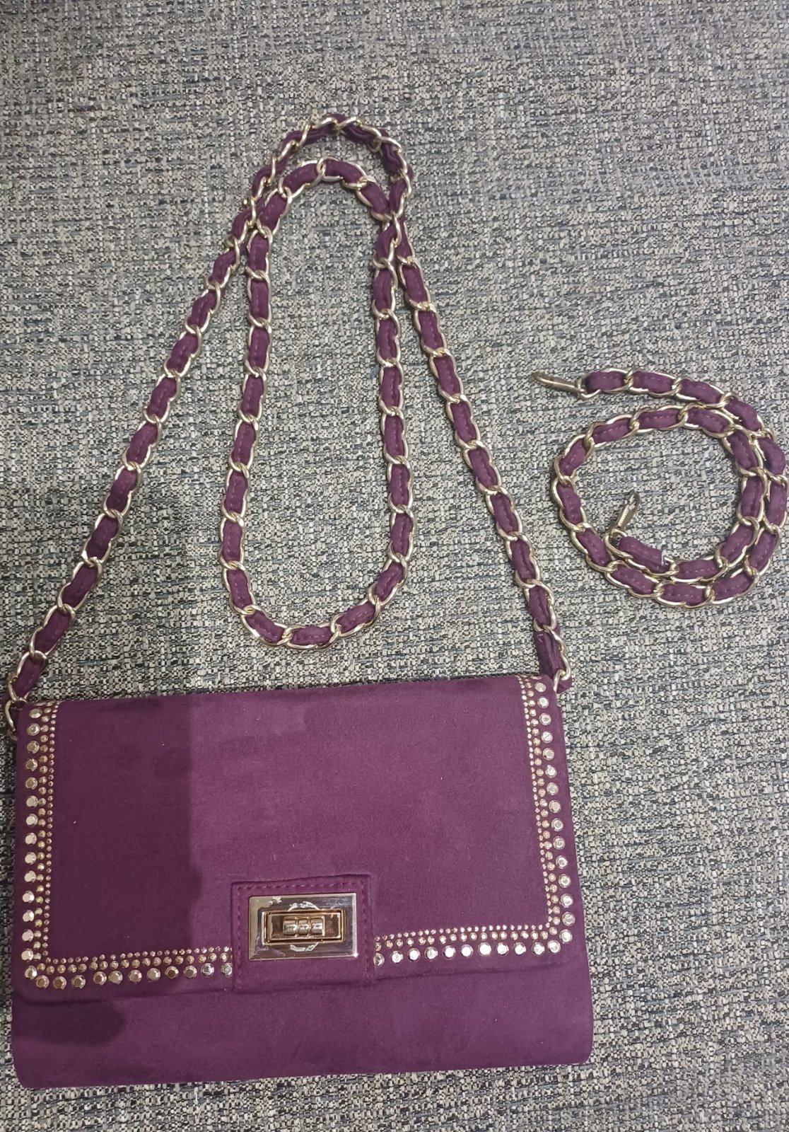 Sac aubergine en tres bon etat