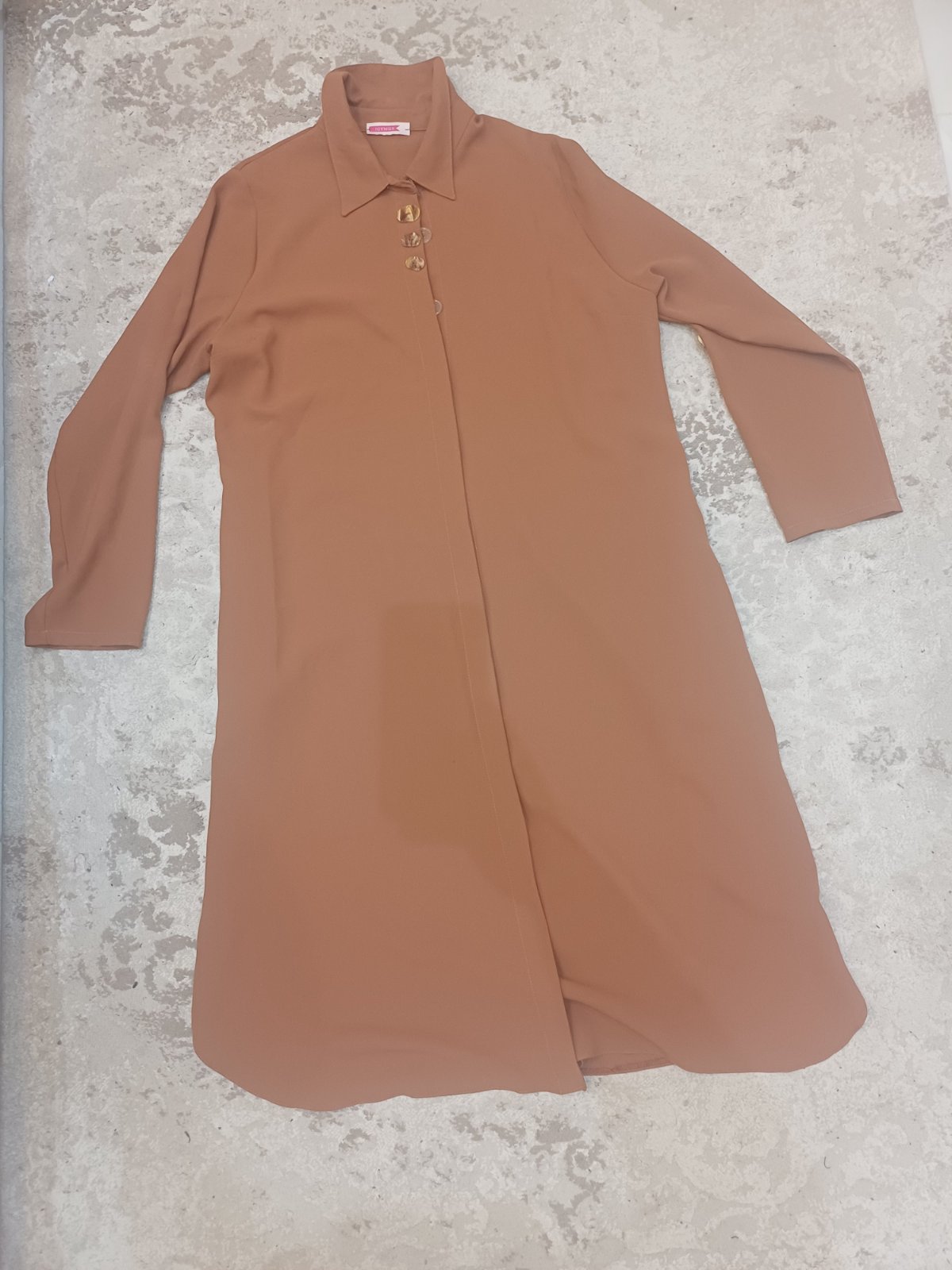 Chemise longue camel taille 48