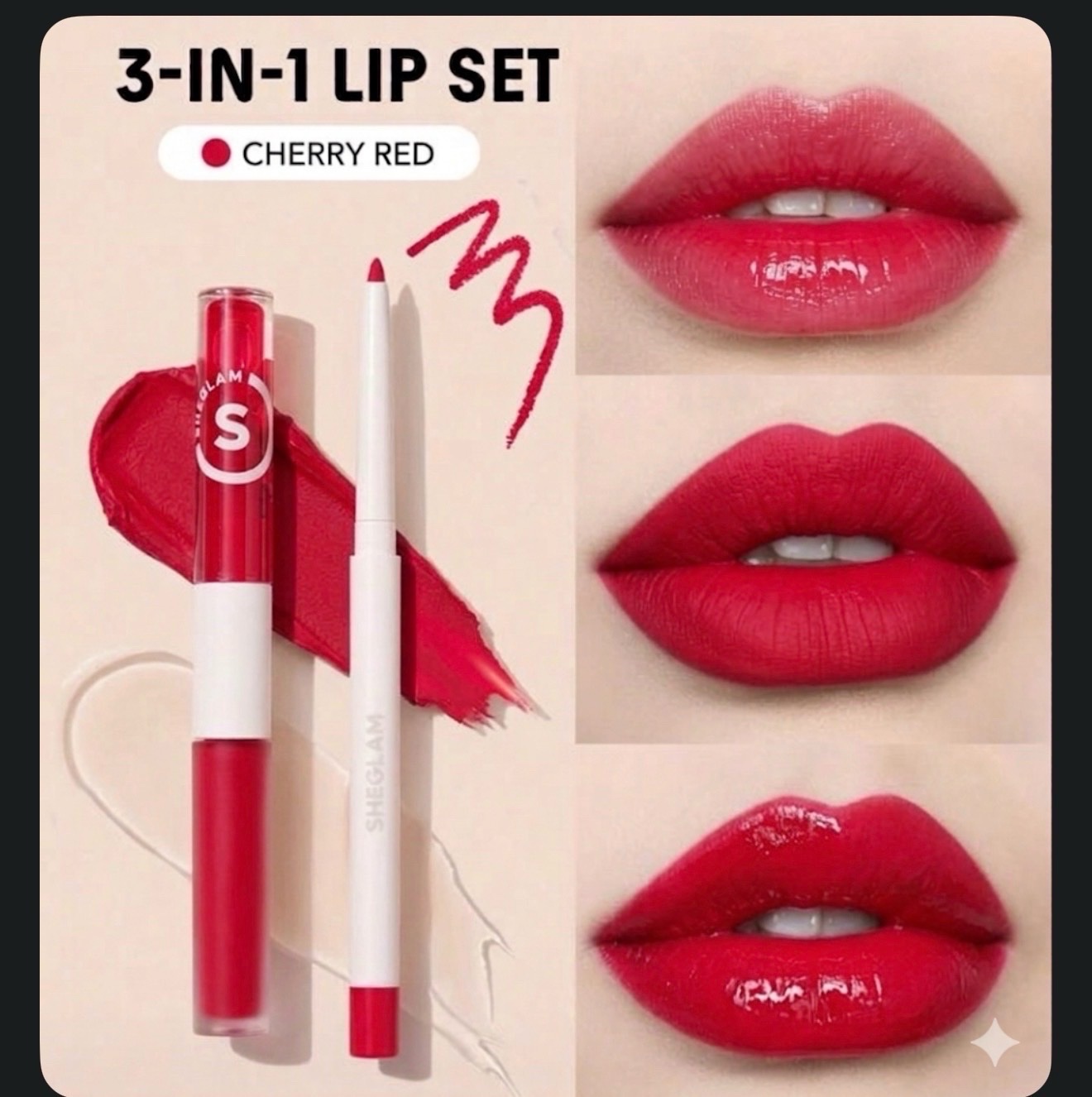 Rouge a levres 3en1