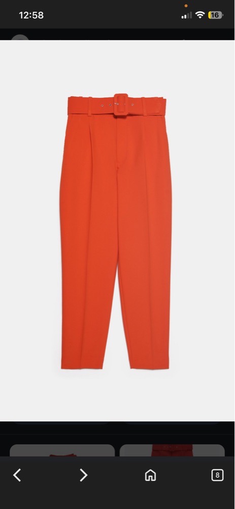 Pontalon femme orange