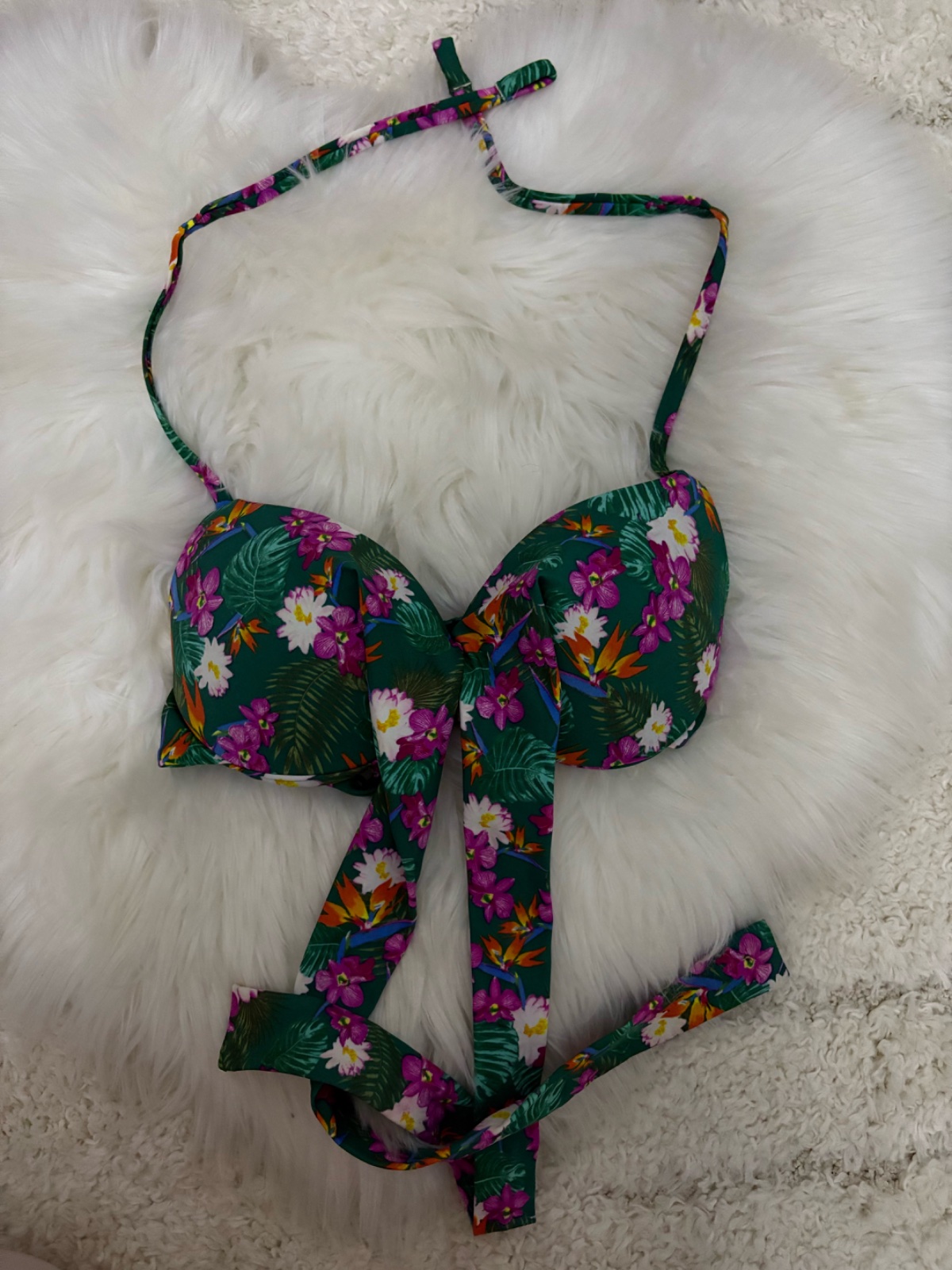 Haut de bikini fleuri tropical 🌺