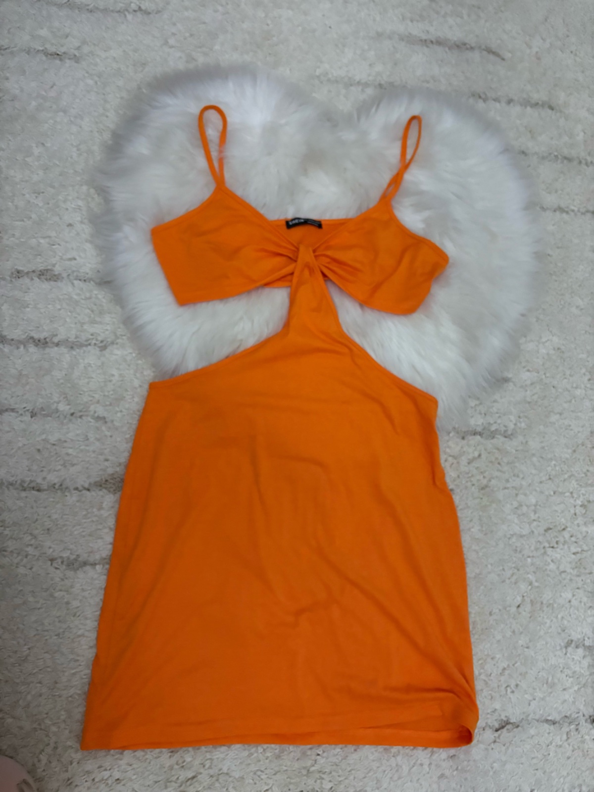 Robe orange chic SHEIN à bretelles – style élégant et tendance 🍊