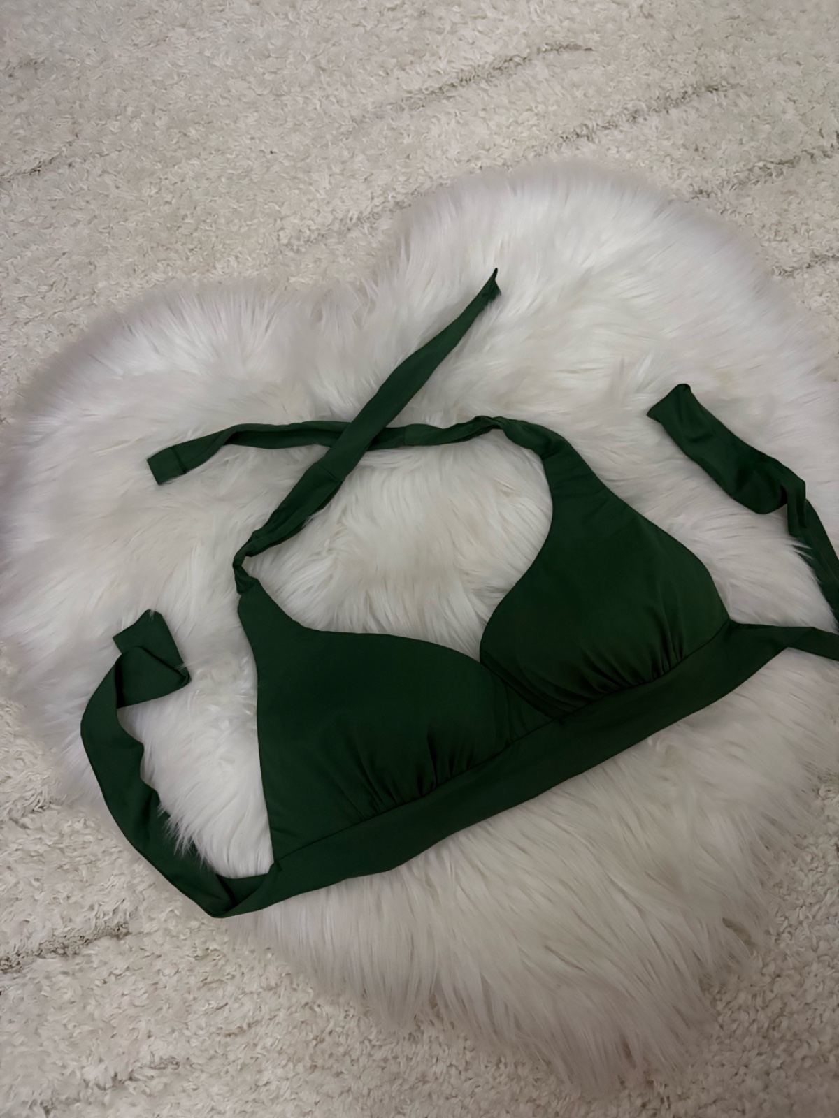 Haut de bikini vert élégant à nouer 🌿