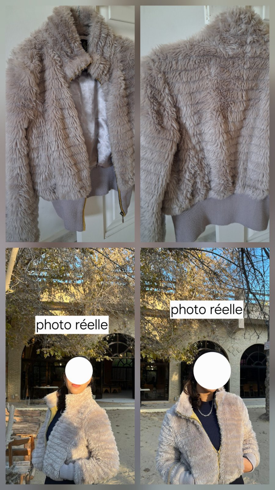 Manteau faux fourrure