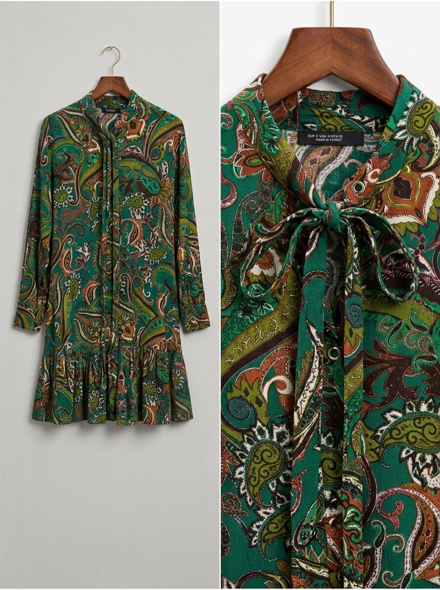 Robe fluide imprimé ZARA