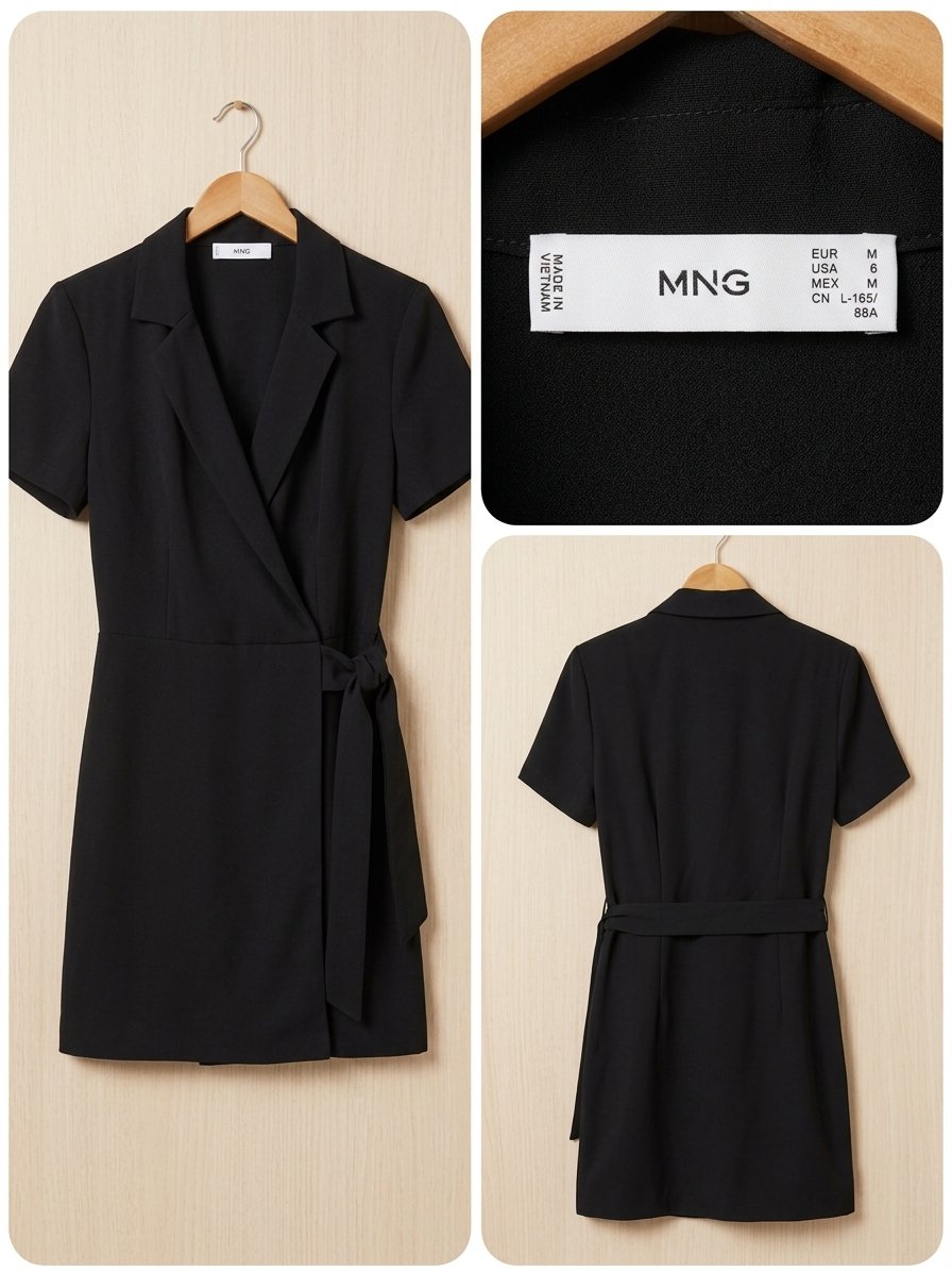 Robe noire structurée MANGO — Style Blazer