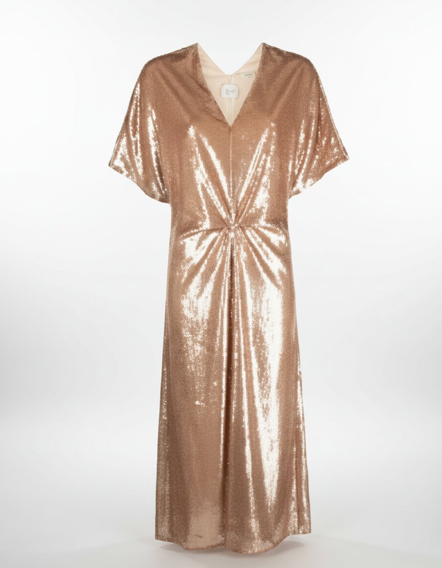 Robe longue dorée Alysi