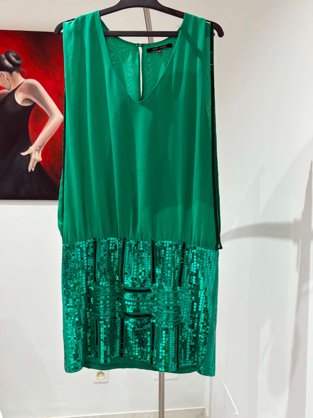 Robe verte émeraude en très bon état 