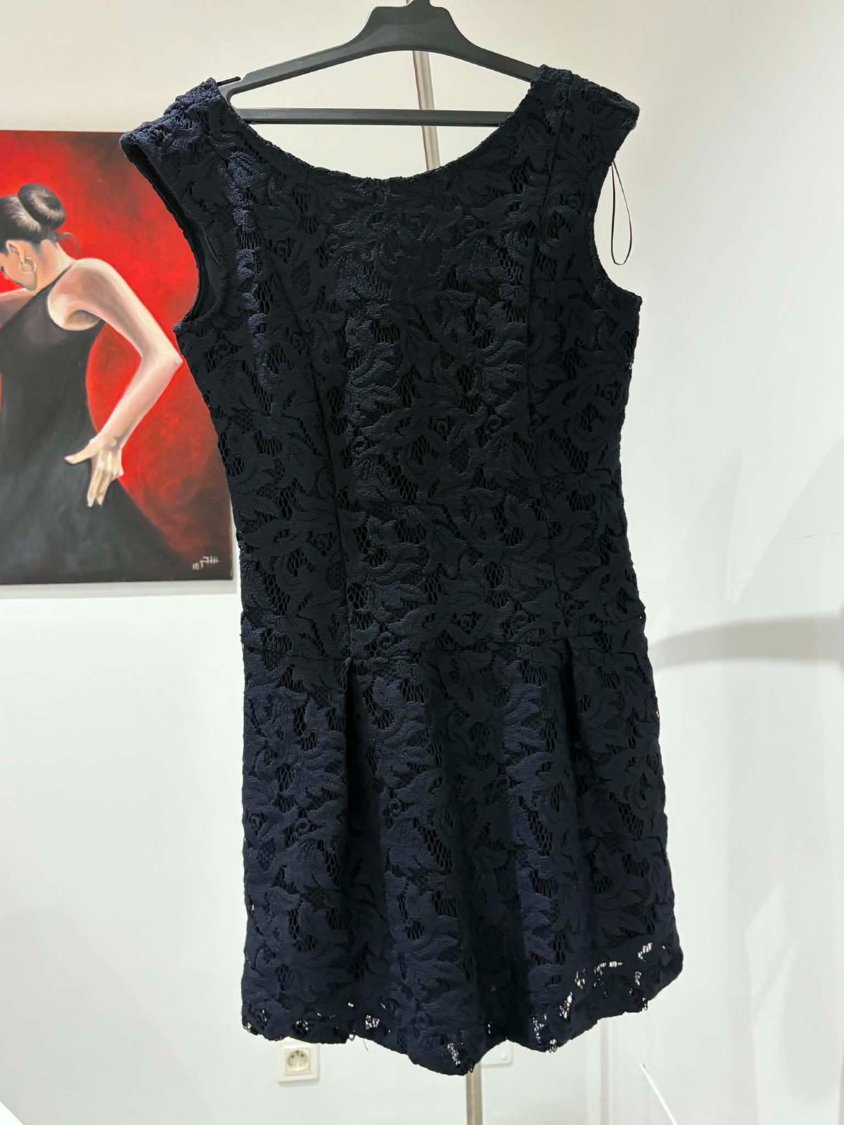 Robe bleu nuit en guipure Zara
