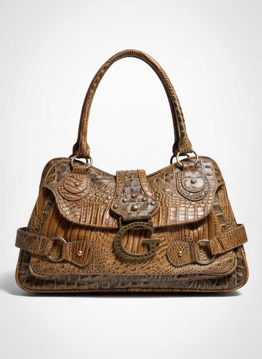 Faux crocodile leather bag 