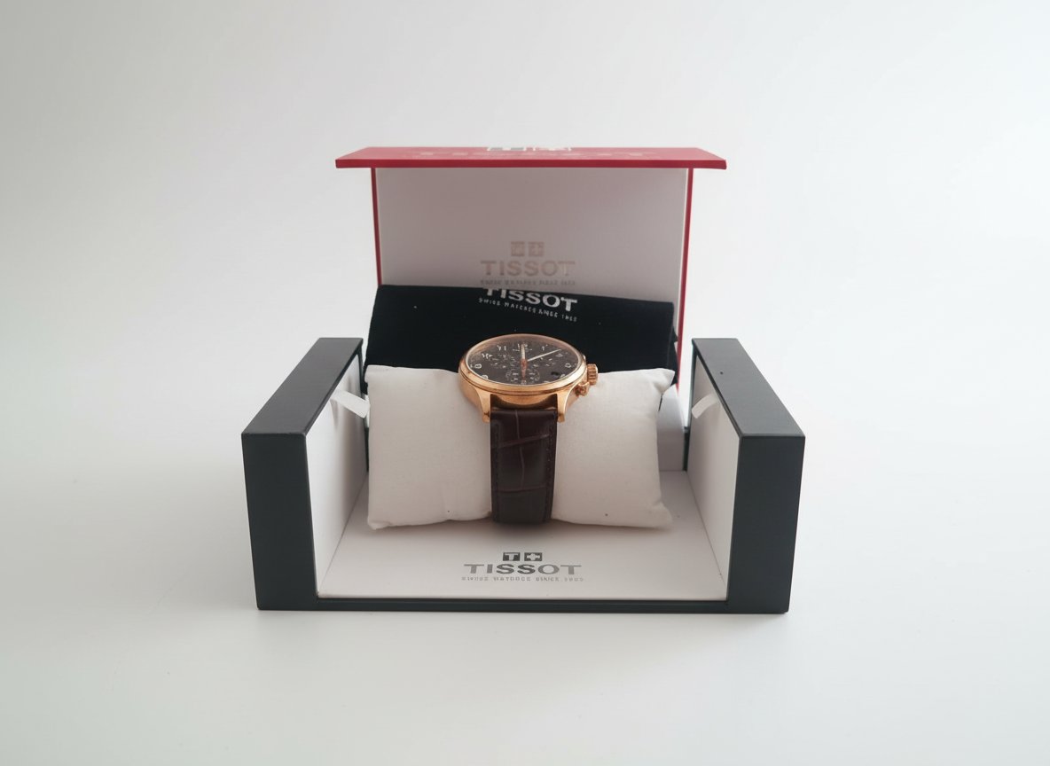 Montre Tissot authentique, cadran en or rose pvd