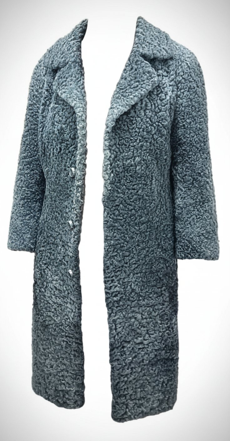 Manteau teddy elegant gris 