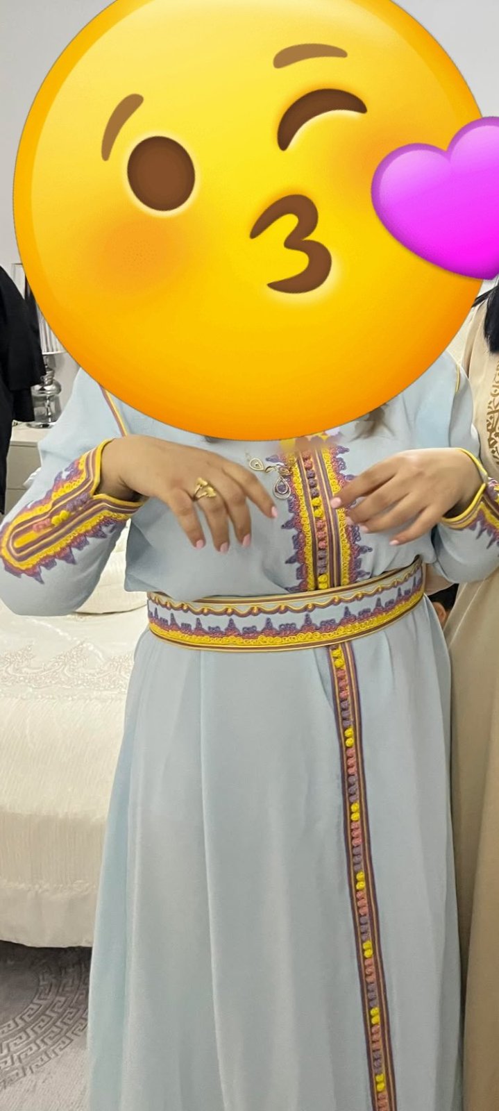 Caftan marocain bleu 