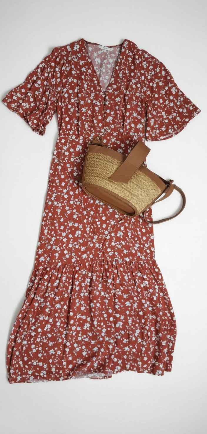 Robe à petits fleurs très fluide