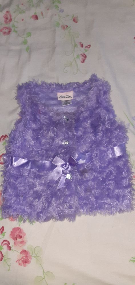 GILET FOURRURE VIOLET