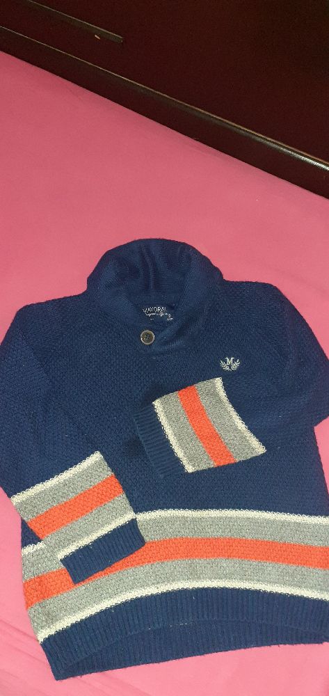 PULL MAYORAL BLEU ORANGÉ 