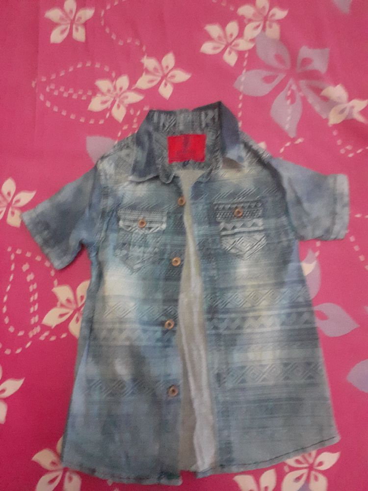 Chemise en jean délavé 