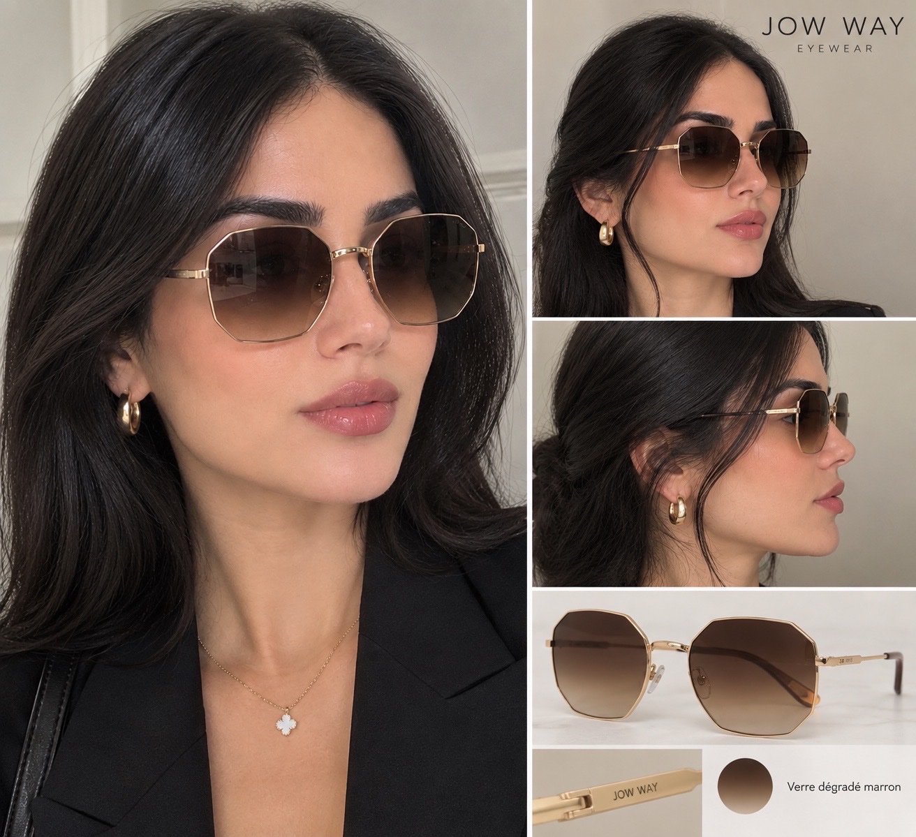 Lunette marron de la marque JOW WAY