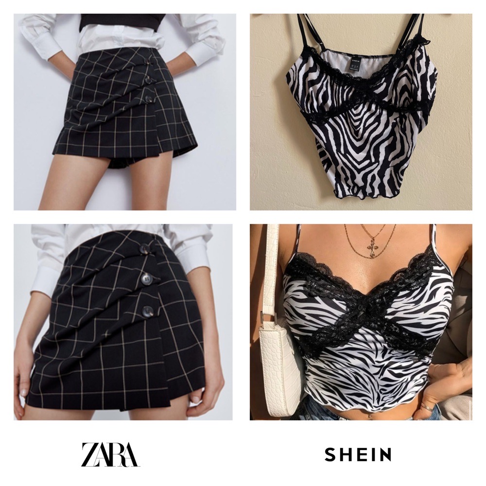 Jupe ZARA + top SHEIN 