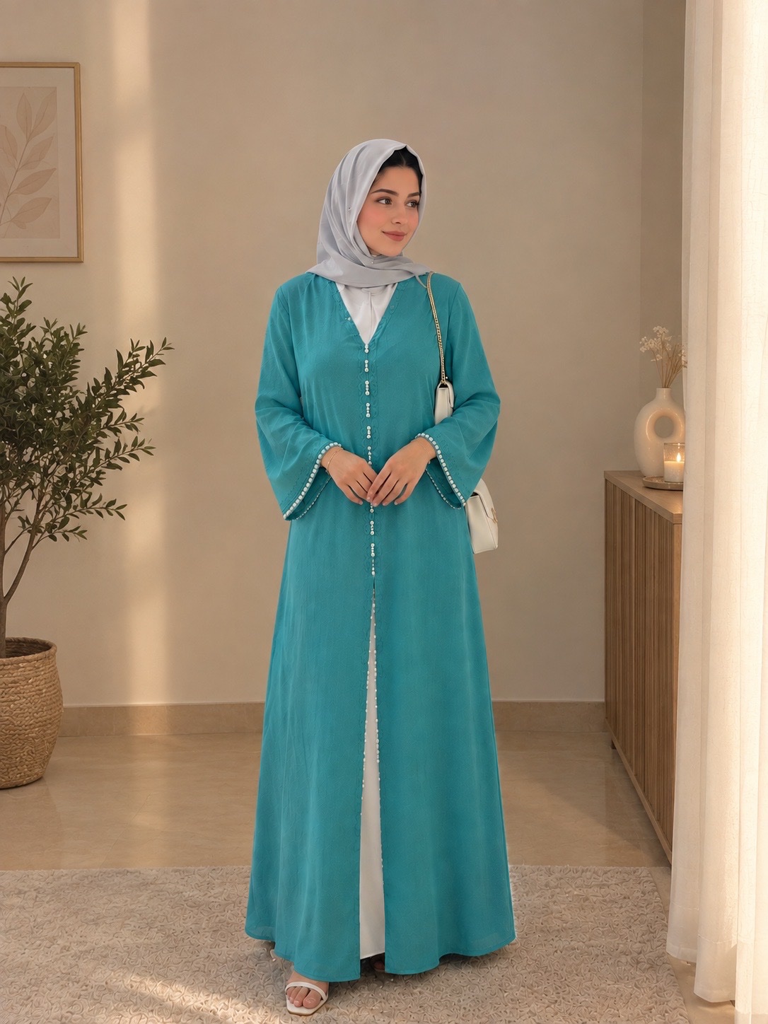 Caftan chic pour femme voilée