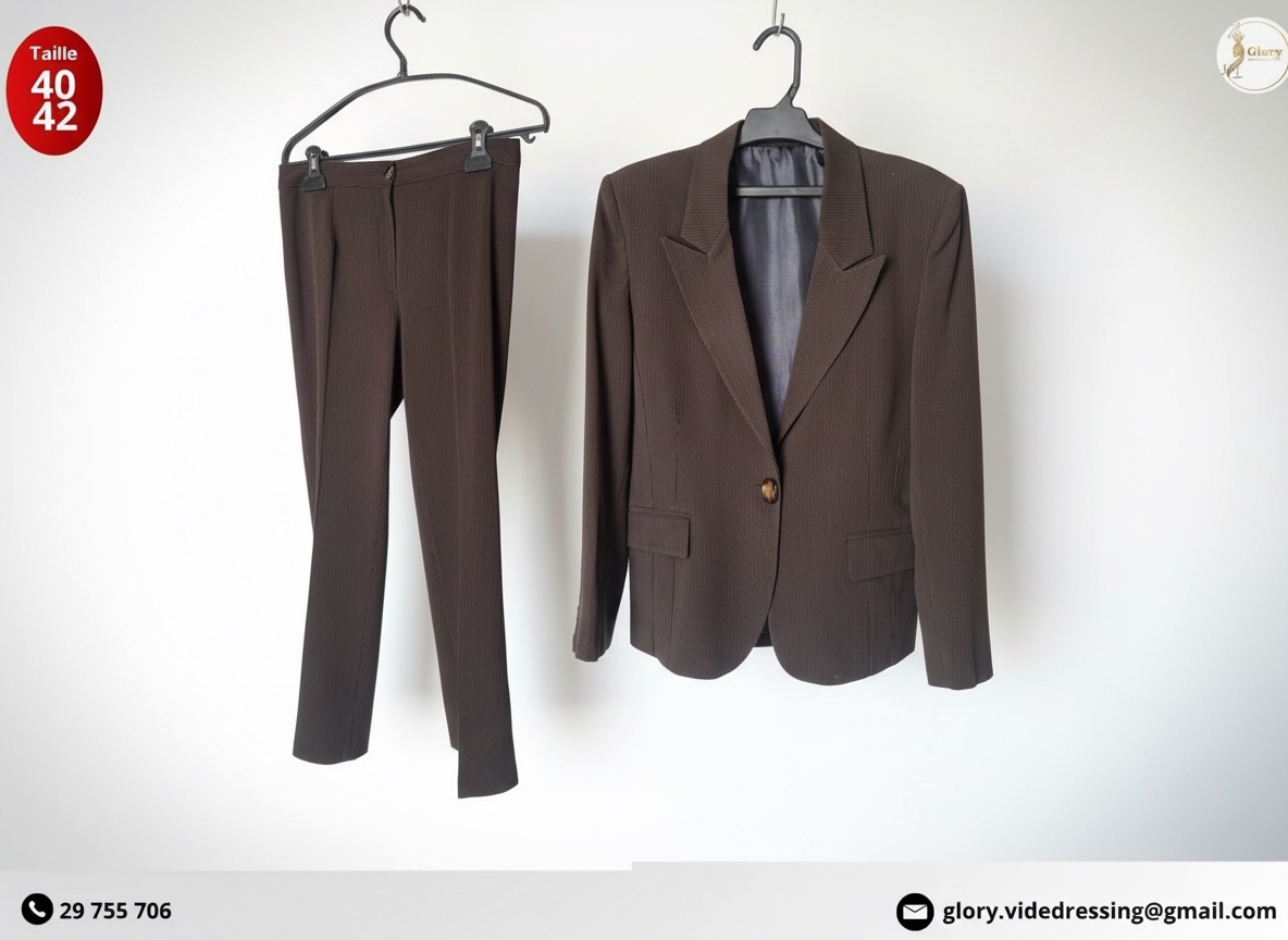 Ensemble marron rayée 