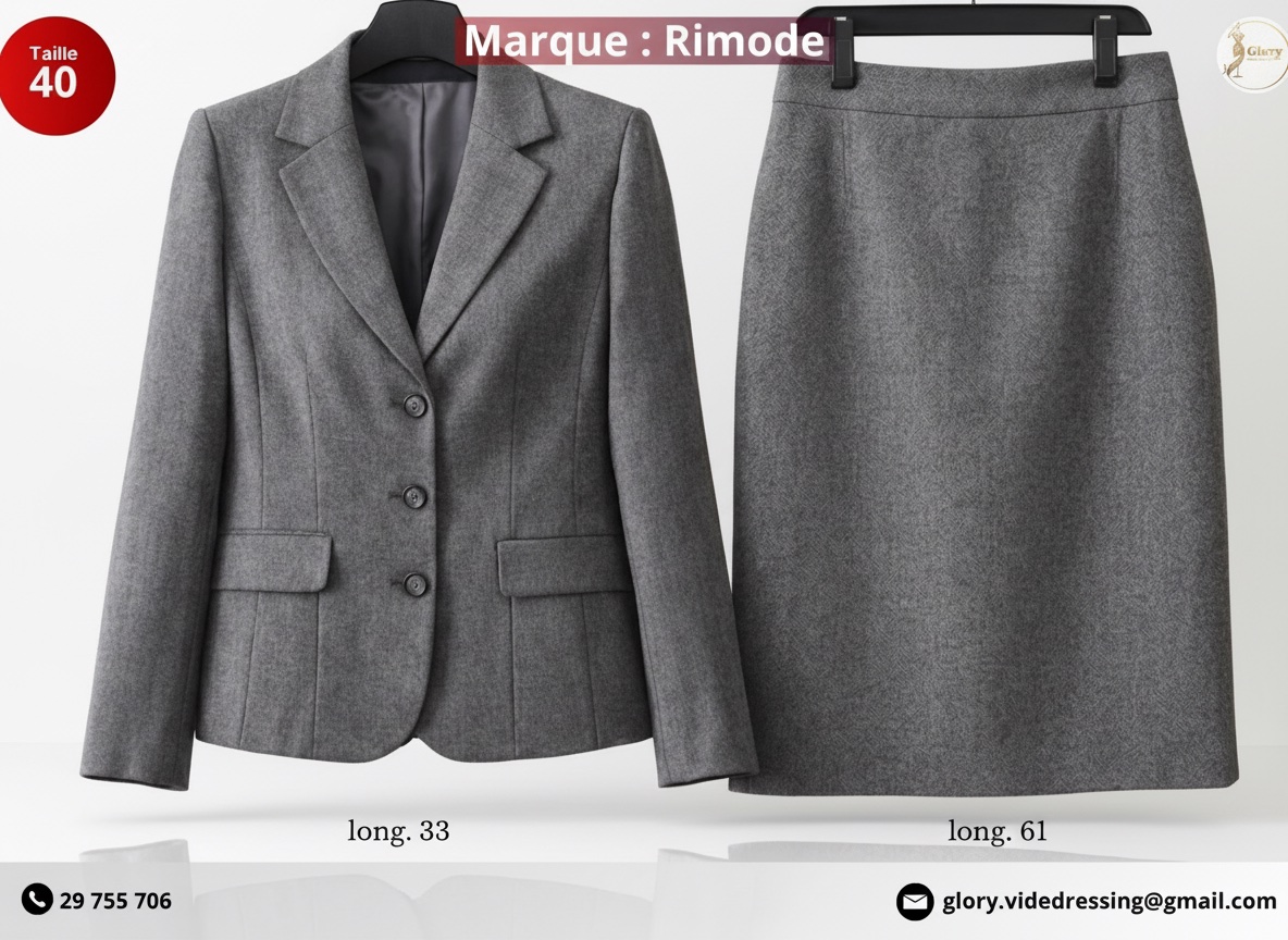 Ensemble gris élégant