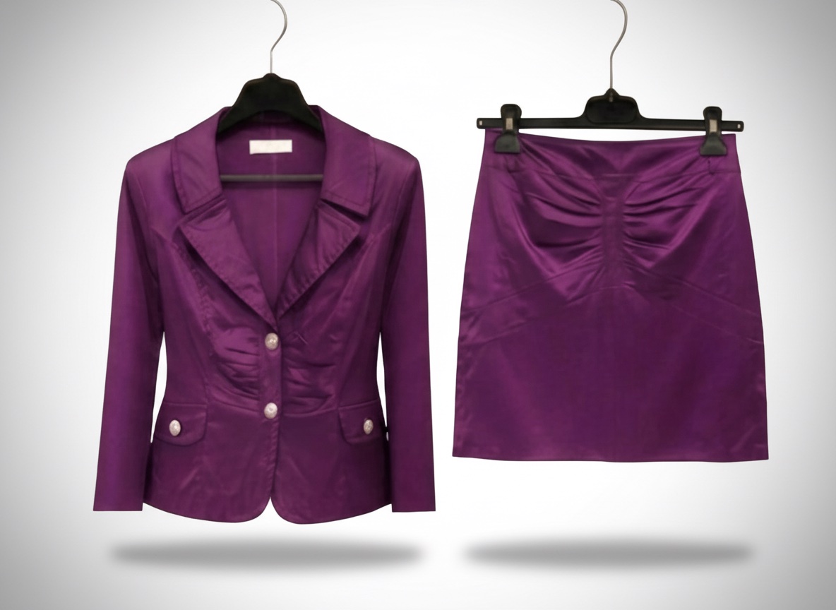 💜 Ensemble violet satiné