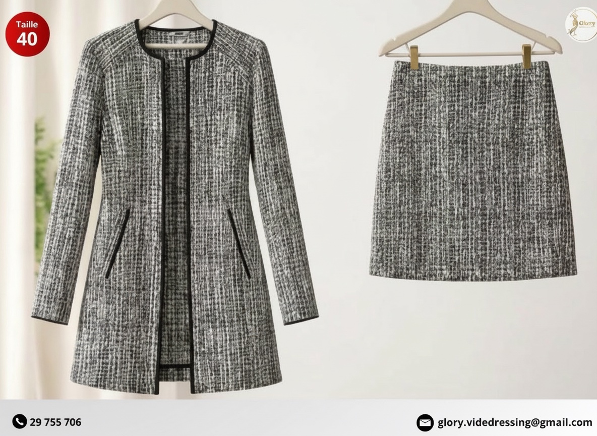 Ensemble gris texturé