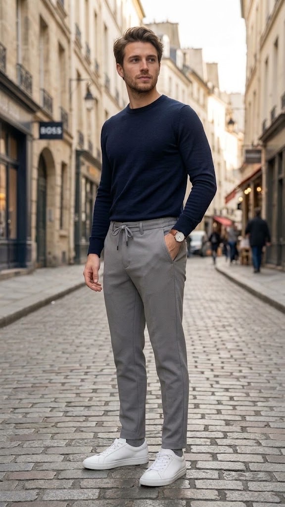 Pantalon HUGO BOSS gris clair