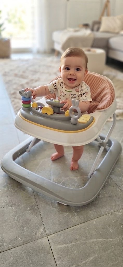 Trotteur bébé gris