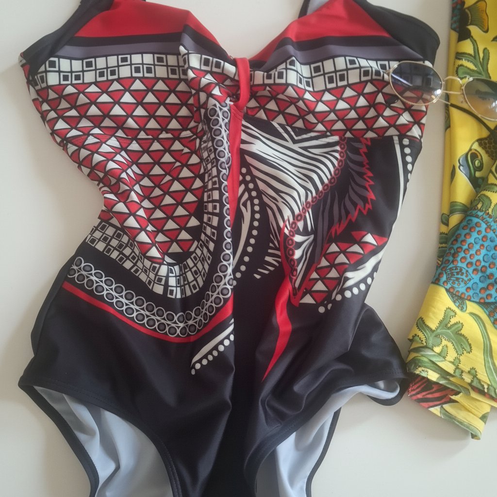 🫆🫆 très  jôi maillot taille L avec quoi j’offre ces lunettres et ce Paréo Maldive