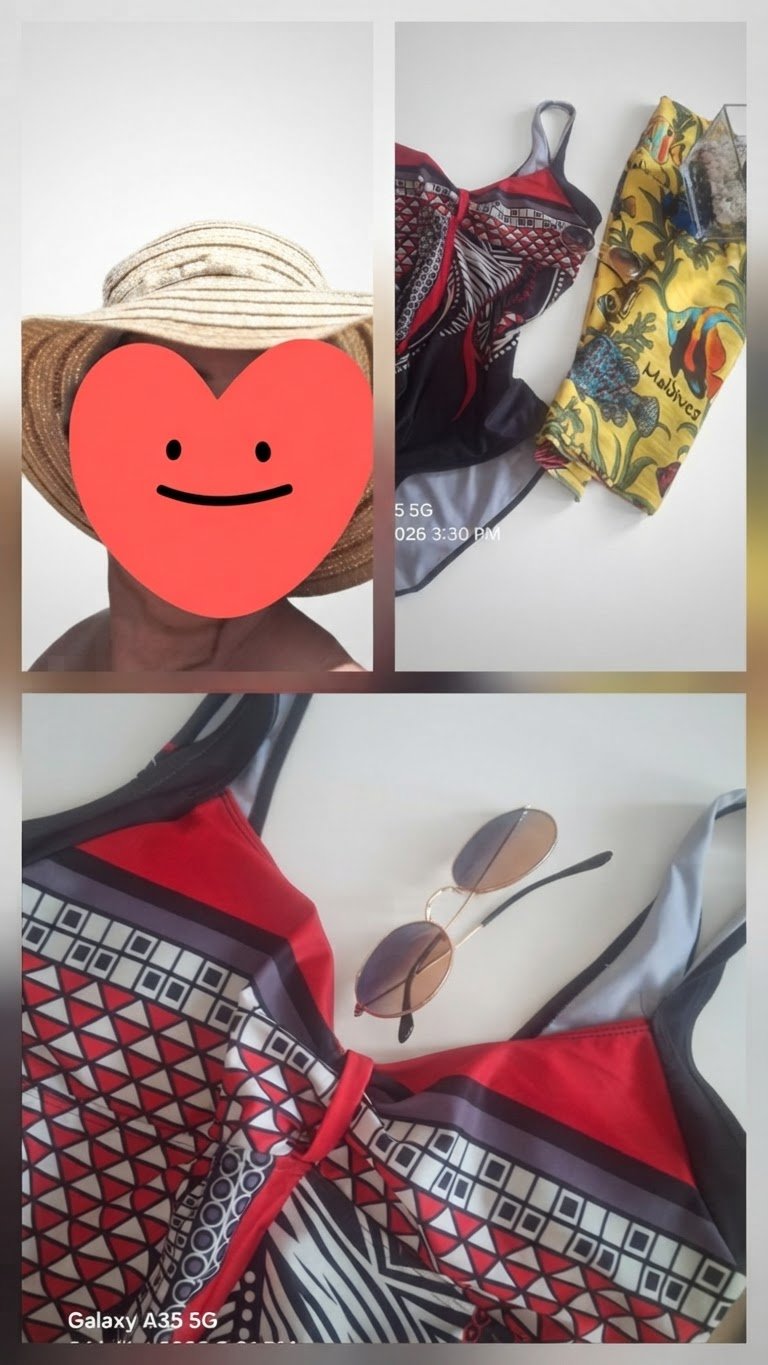 🫆🫆 Un maillot / un chapeau Calvin Klein des usA/ un paréo  et...et...une paire de lunette tous en excellent état 🤩🤩UNE AFFAIRE EN OR