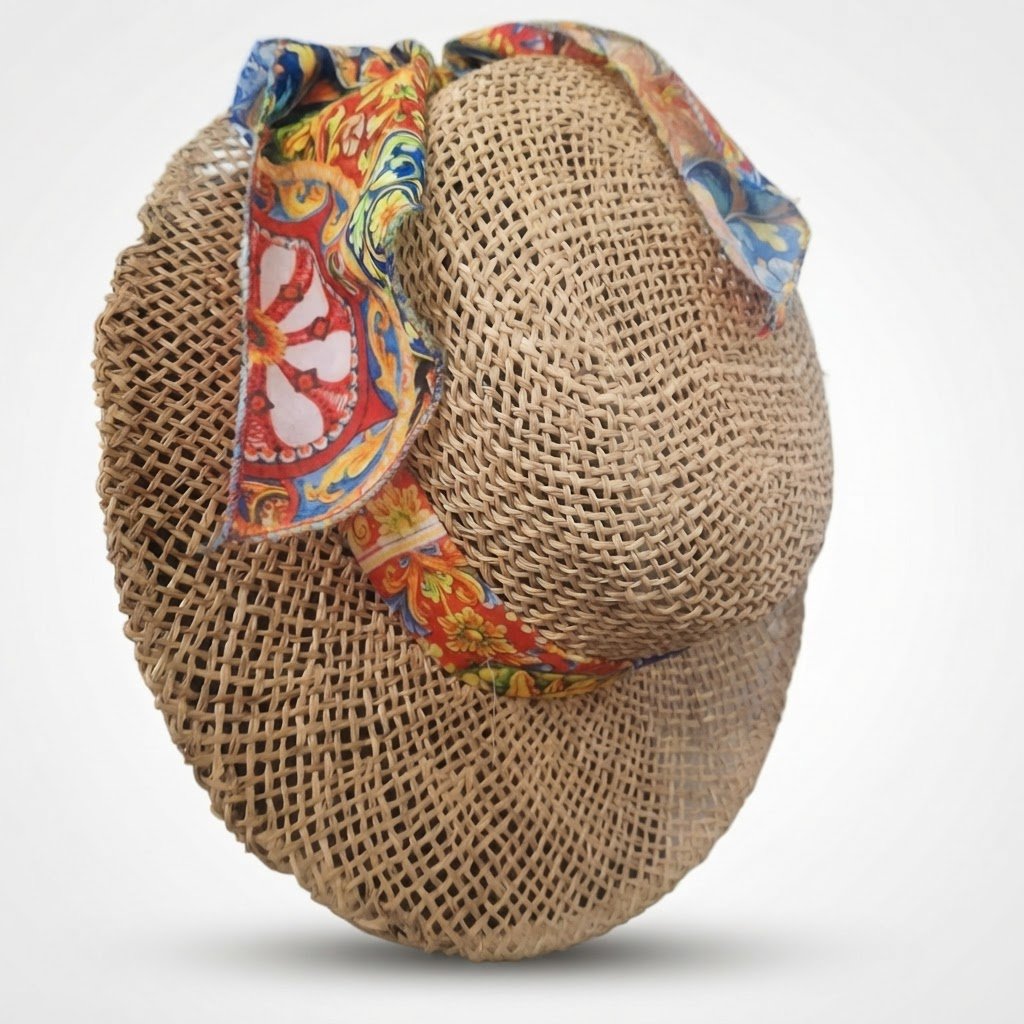 🫆🫆Magnifique chapeau acheté  de Sicile..Avec son ruban multicolore a excellent prix😅