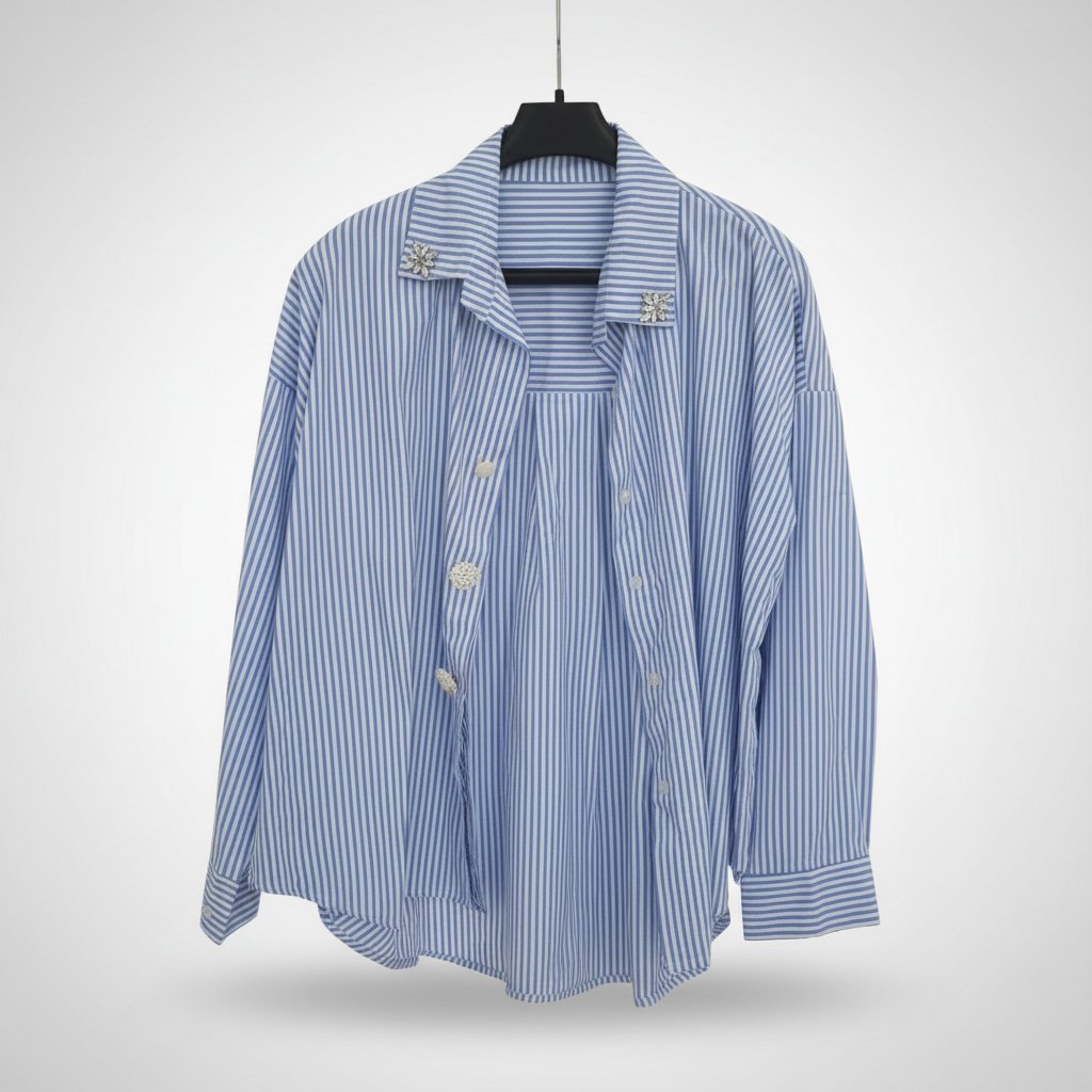 🫆🫆Magnifique  chemise rayée presque  neuve 