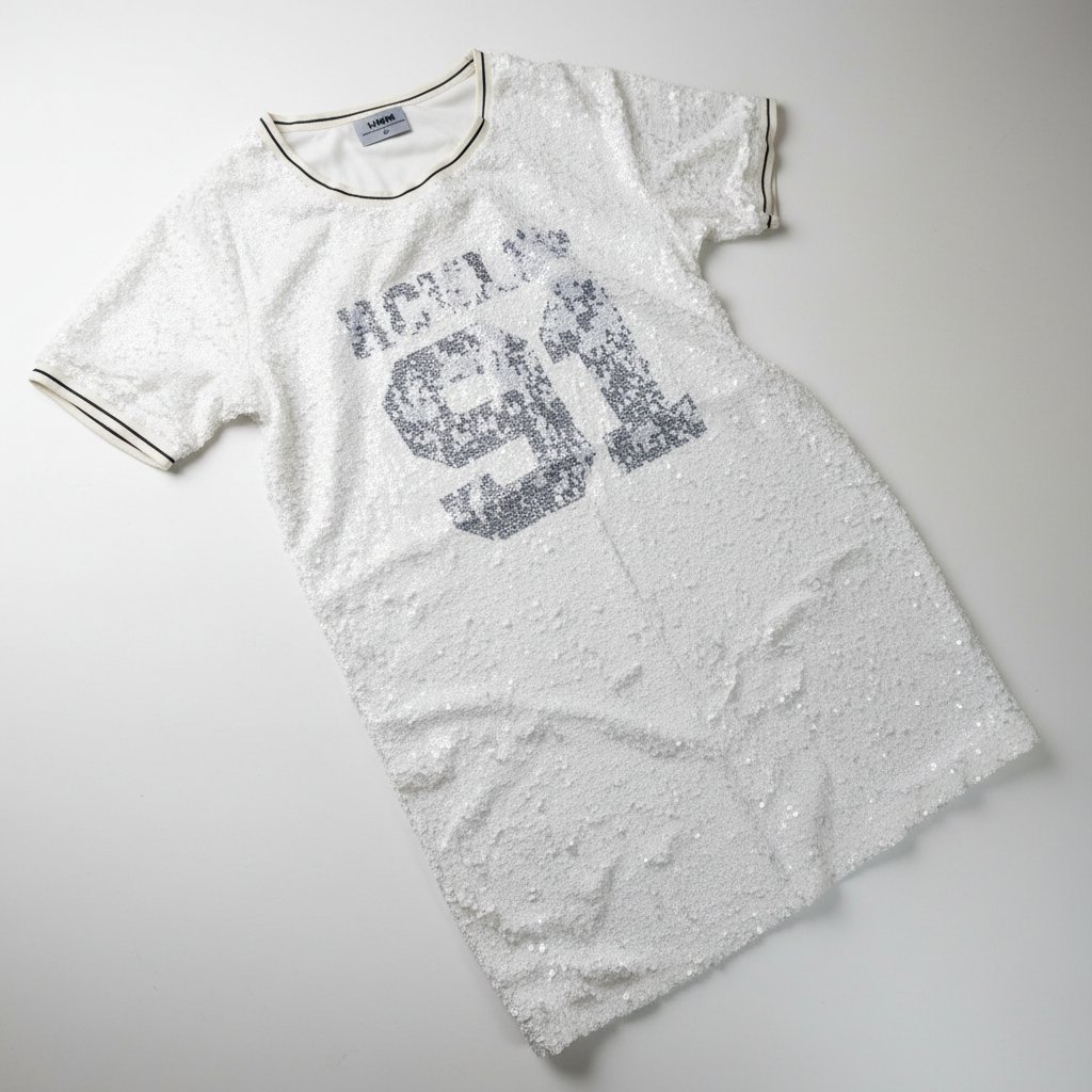 🫆🫆 Tres belle petite robe courte avec des paillettes collées 