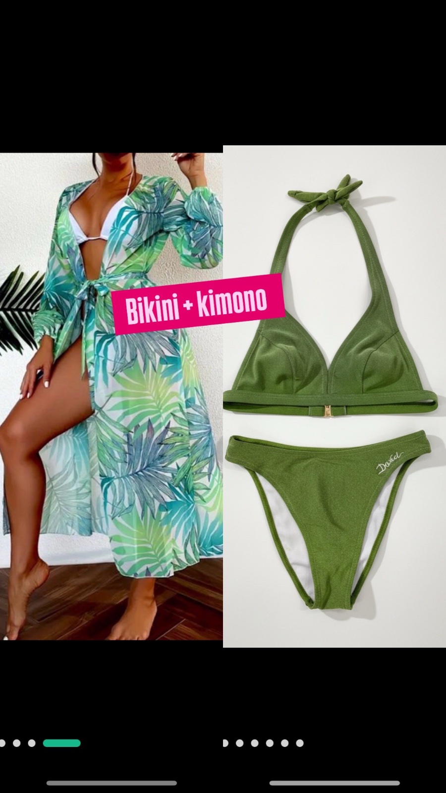 Ensemble Bikini + kimono de plage  