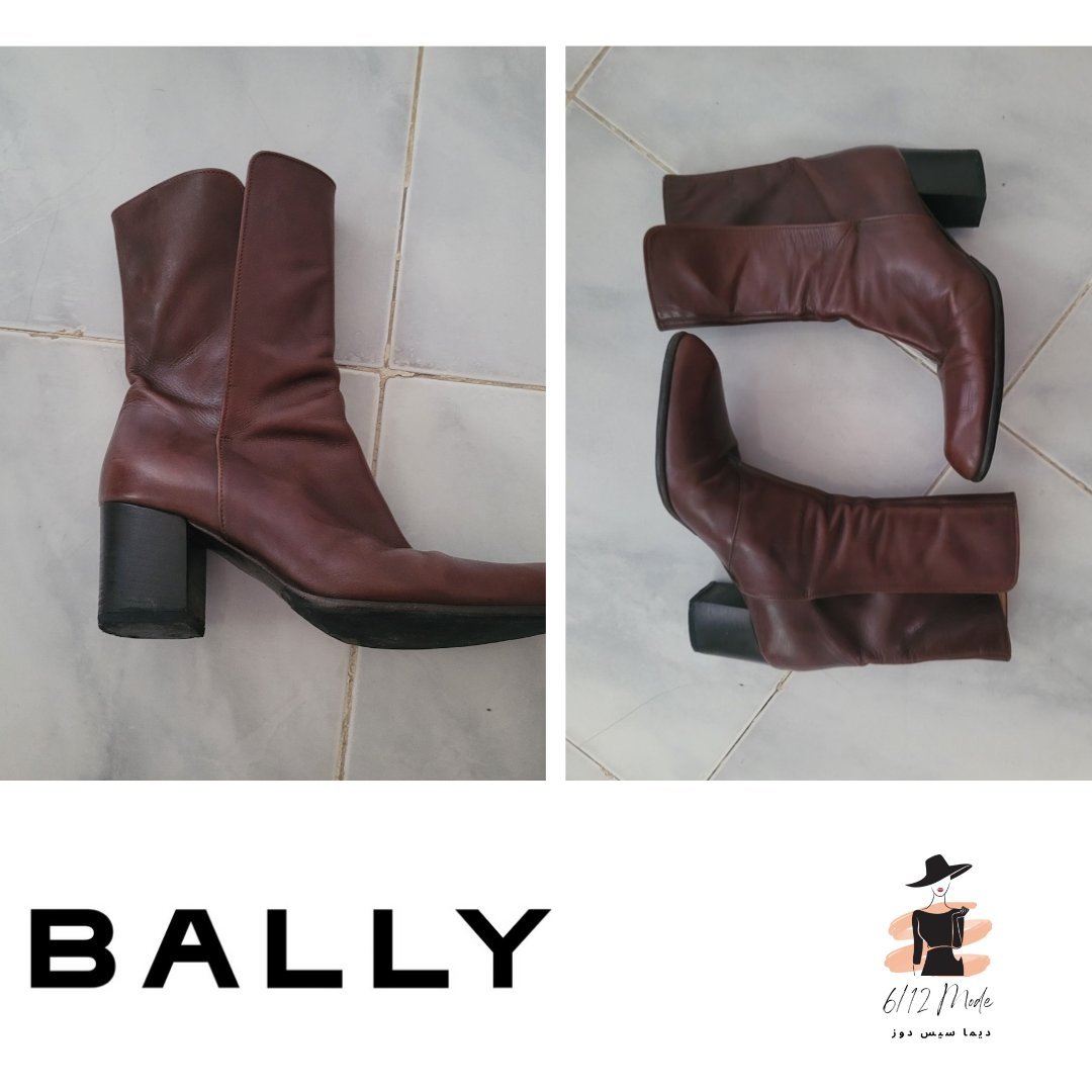 Botinnes marron en vrai cuir de qualité (Calf skin) Bally