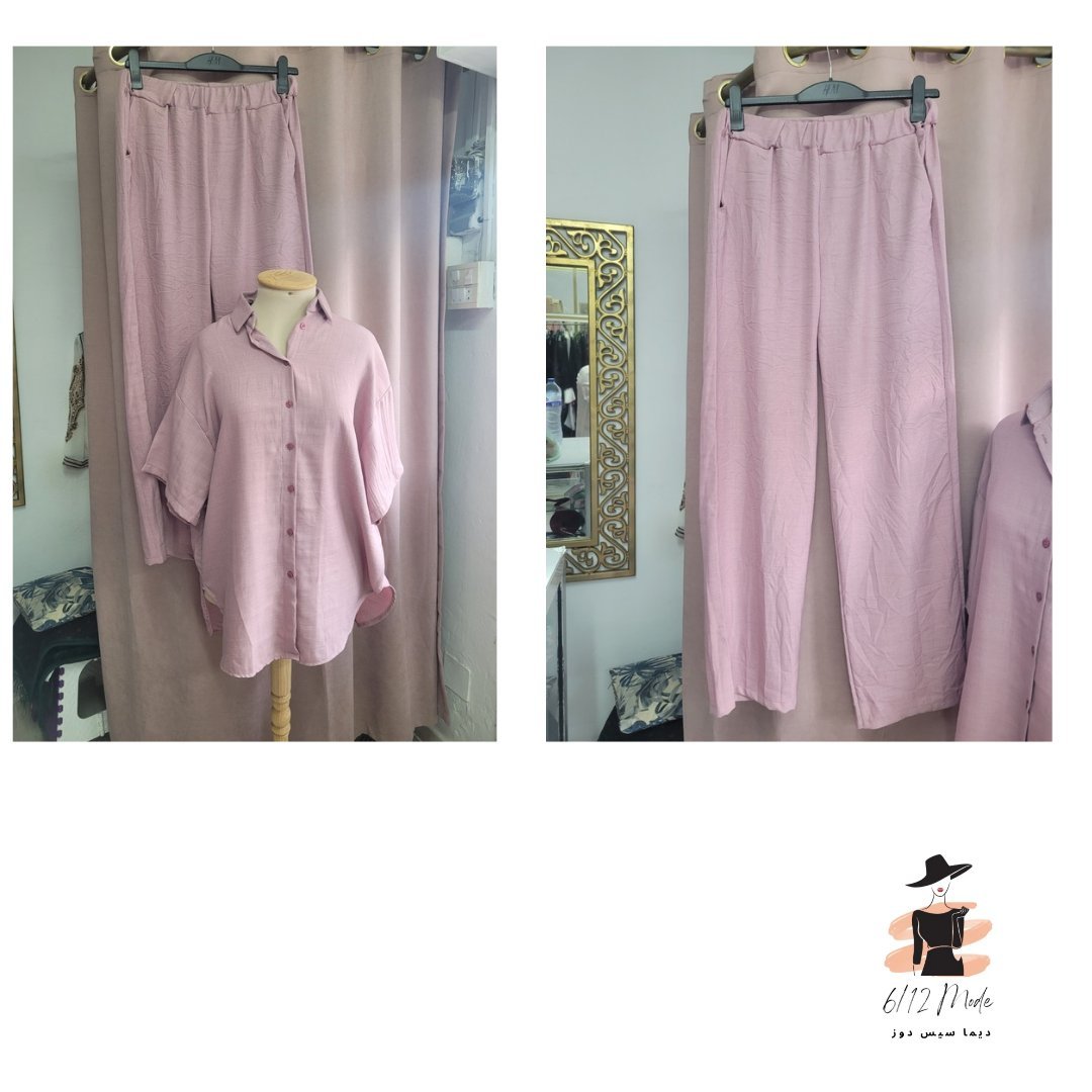 Ensemble rose poudré casual neuf