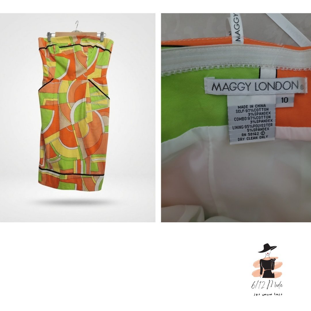 Sublime Robe bustier en cotton a motifs géométrique Maggy Londob
