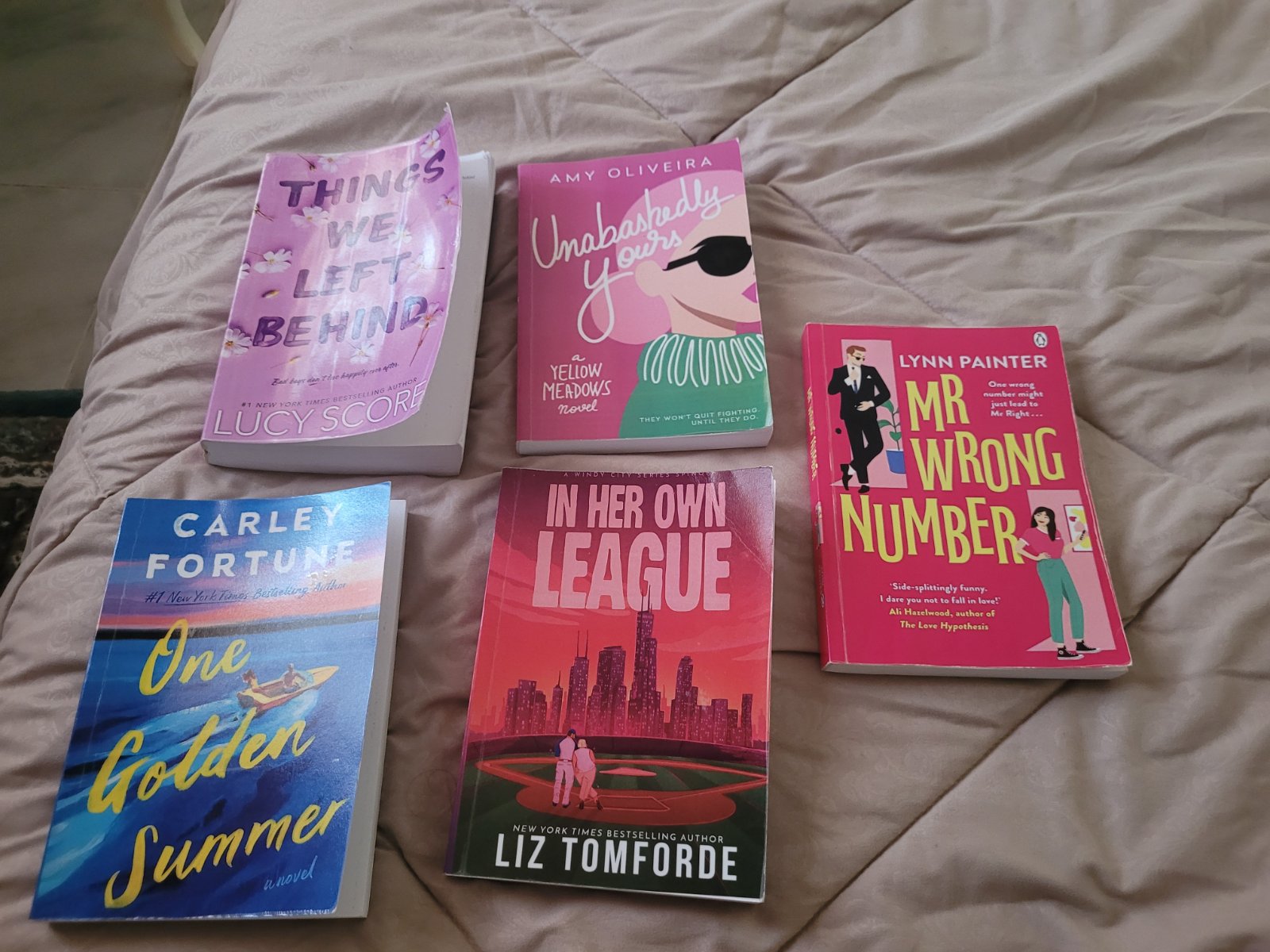 5 english romance books (printed)