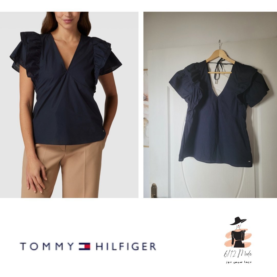 Haut bleu nuit en cotton Tommy Hilfiger 