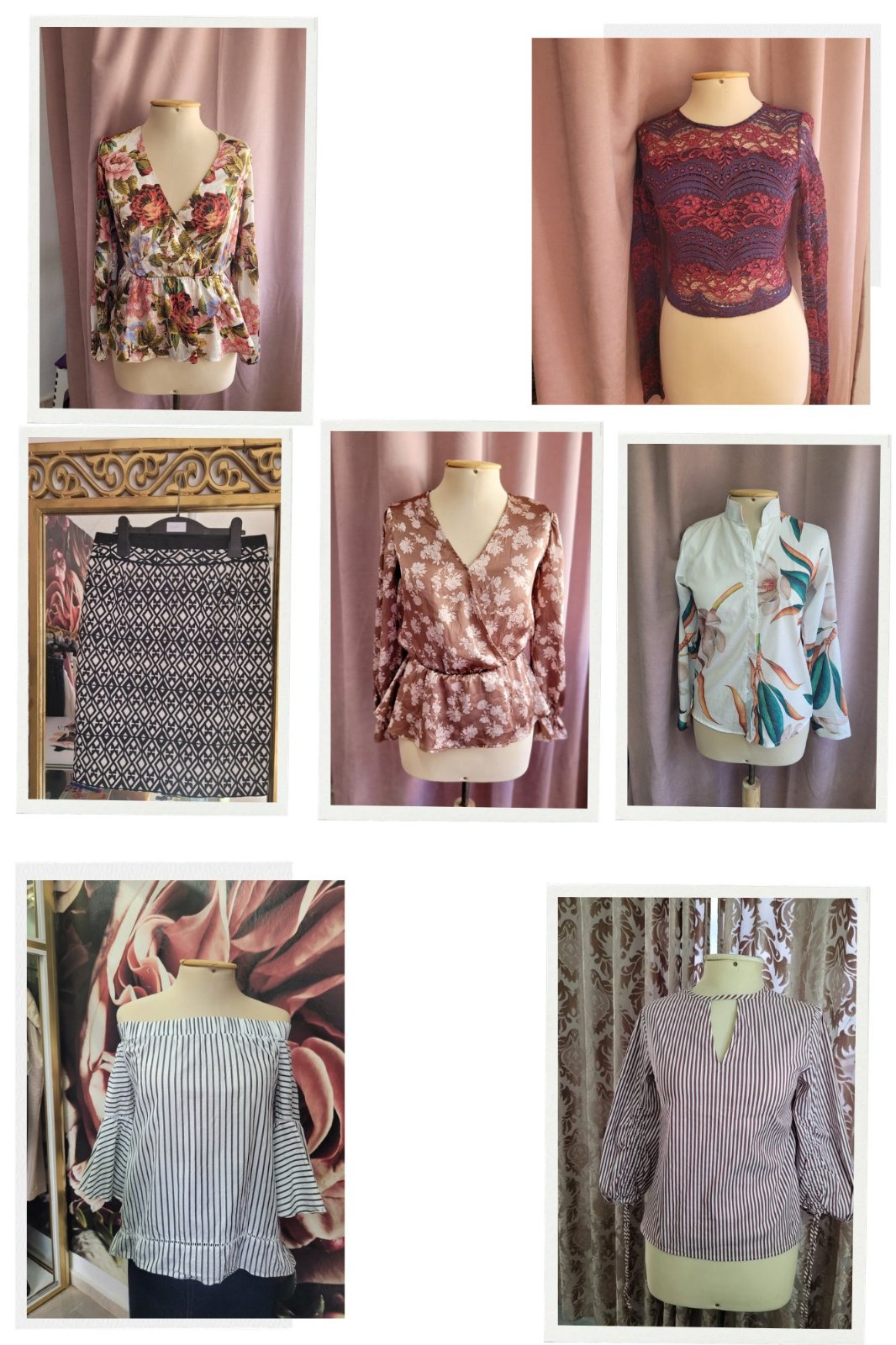 Lots 7 pieces ( 6 tops + une jupe) taille S 